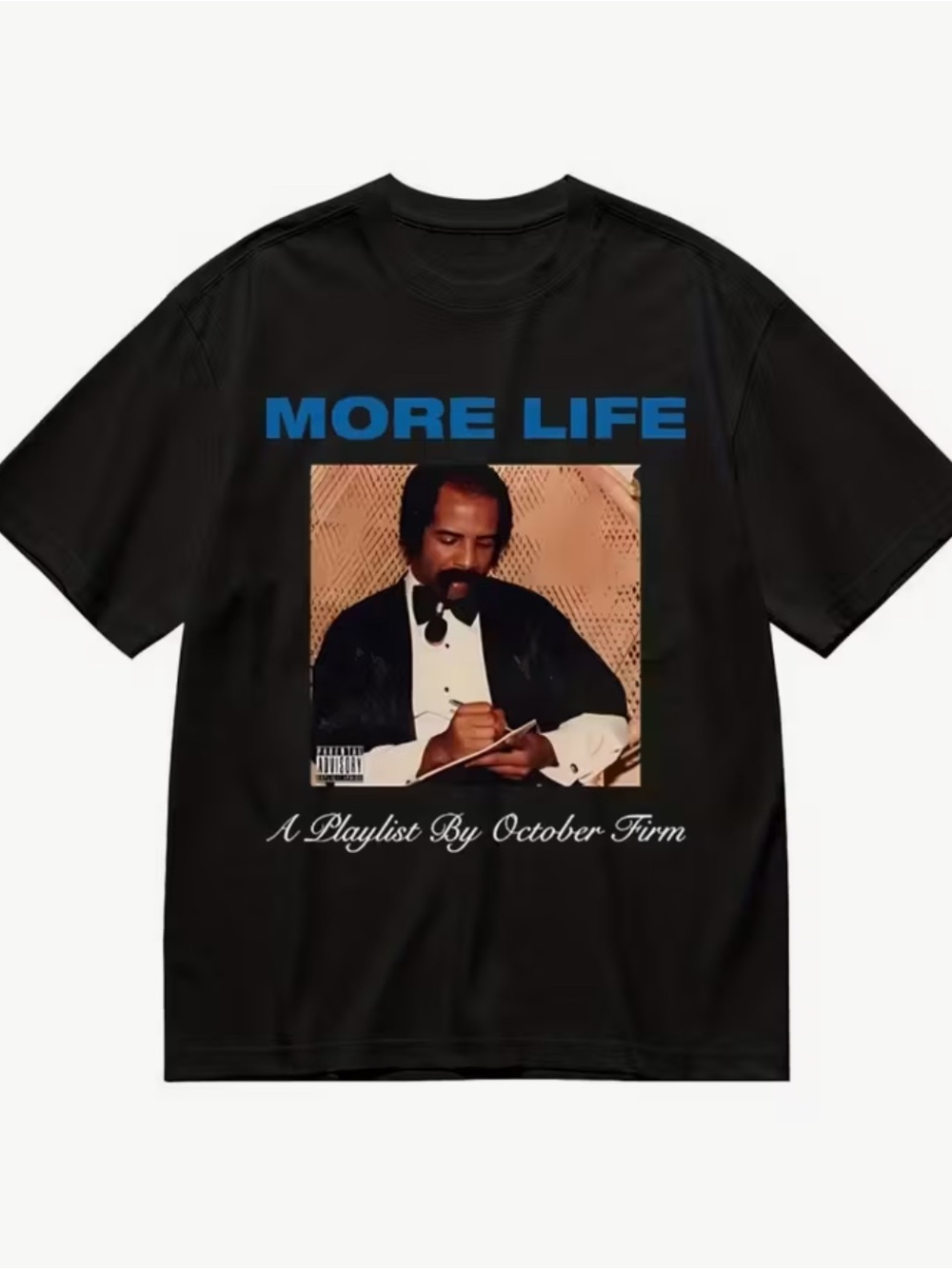 Black 'More Life' Graphic Short-Sleeve Tee